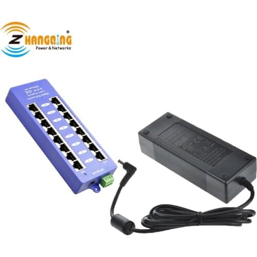 8Port PoE Injector Gigabit Patch Panel With 24 Volt 120 Watts Power Supply For WiFi Access Point MikroTik Ubnt,etc 24V devices