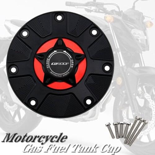 For HONDA CB 500F CB500F CB500 F 2016-2018 CNC Fuel Gas Tank Cap Cover Aluminum Keyless Motorcycle Accessories