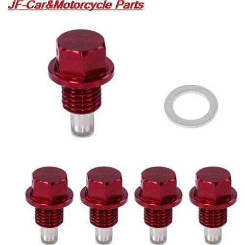 Anodized Engine Magnetic Oil Pan Drain Plug Bolt Kit Washer M14 x 1.5MM Screw fit for most Honda/Acura/Mazda/Mitsubishi/Suzuki