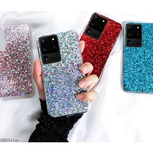 Bling Glitter Phone Cases For Samsung S20 FE S10 S9 S8 Plus A21S A51 A71 Note 20 Ultra A70 A50 A30 A20 S21 Ultra Plus Case Cover