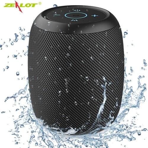 Zealot S53 Portable Wireless Speaker Bluetooth Column Waterproof 12 hours 20w super loud sound FM Speaker for phone TF card