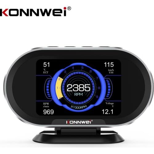 Konnwei KW206 On-Board Computer Auto OBD2 Automotive Diagnostic Tool Car Fuel Consumption Gauge Display OBD 2 Engine Scanner