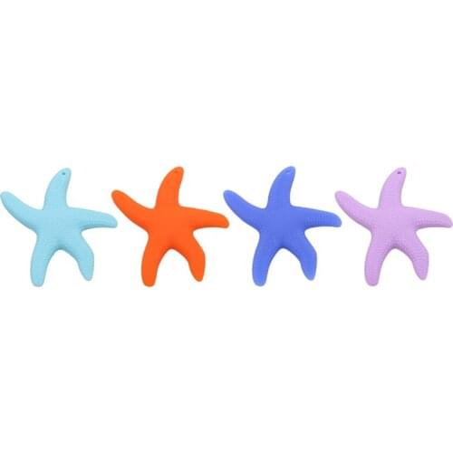 Dancing Starfish Silicone Baby Teether BPA Free Silicone Teether Beads Chewing Baby Teething Pendant Tooth Training Toys
