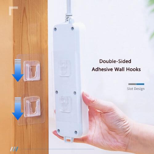 Double-Sided Adhesive Wall Hooks Hanger Strong Transparent Hooks Suction Cup Sucker Wall Storage Holder For Kitchen Bathroom
