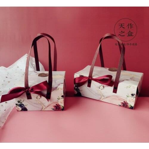 New arrive Party Favors for Guests Wedding Baby Shower Birthday Decoration 4pcs/6pcs Chocolate Cake Packing Party Supplies 10pcs