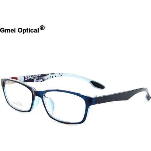 Gmei Optical New Womens Rectangular Urltra-Light TR90 Full Rim Optical Eyeglasses Frames Mens Myopia Spectacles 5 Colors M5055