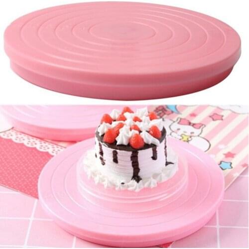 Plastic Cake Plate Turntable Rotating Anti-skid Cake Stand Cake Decorating Rotating Table Cake Spatula DIY Baking Kitchen Tool
