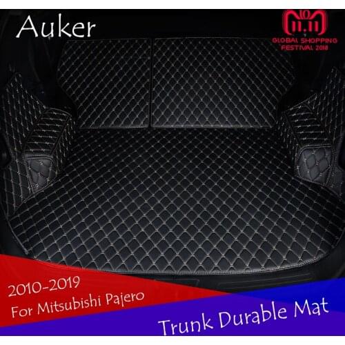 For 2010-2019 Mitsubishi Pajero 7seats Durable Trunk Mat Cargo Liner Rear Tail Box Carpets Full Coverage Car Styling
