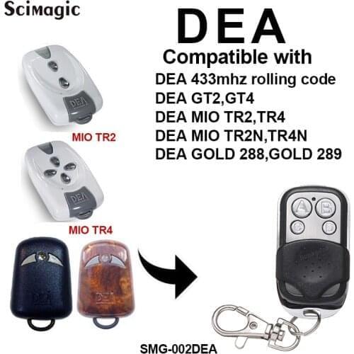 For DEA MIO TR2, TR4/GT2, GT4/MIO TR2N,TR4N/GOLD 288, DEA GOLD 289 Garage Door Remote Control 433.92MHz Rolling Code Transmitter