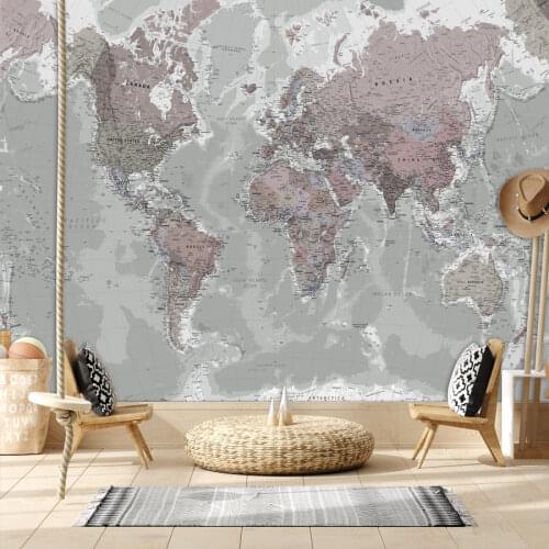 ShineHome-3d World Map Photo Wallpaper Wall Art Papers Home Decor 3d Mural Wallpapers for 3 d Living Room Sofa TV Bar Background