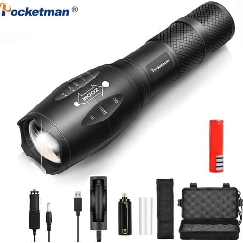 12000LM LED Tactical Flashlight Super Bright Rechargeable Zoomable Waterproof Torch linterna Best Camping, Outdoor For AAA 18650