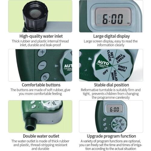 Green Irrigation Timing Device Faucet Timer Water Timer Water Pipe Timer Gardener Planting Botany ABS The Flower Beds Garden