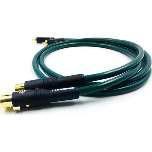 1 pair 2pcs H Hi-end HIFI Pair FA-220 OCC XLR to Male RCA Audio Cable Cables Wire Line