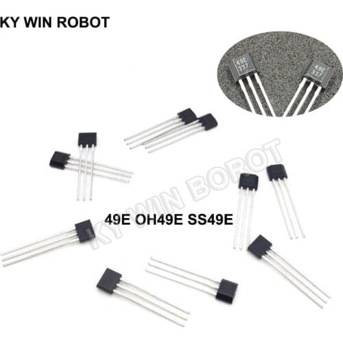 10PCS 49E Hall Element OH49E SS49E Hall Effect Sensor Linear Switch New Good Quality