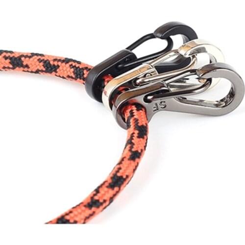 10Pcs Mini SF Paracord Carabiner Snap Spring Clip Outdoor EDC Camping Hiking Hook Backpack Tactical Buckle Clip Equipment