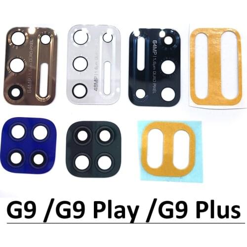 100 Pcs , Back Camera Glass Lens With Sticker For Motorola Moto One Fusion Hyper G6 G7 G9 E7 Plus Z3 Play Z4 G8 Power Lite E2020