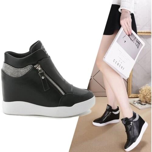 2021 Women Footwear Height Increasing women Shoes Women casual shoes platform shoes female botas Fashion Wedge Heel Pumps
