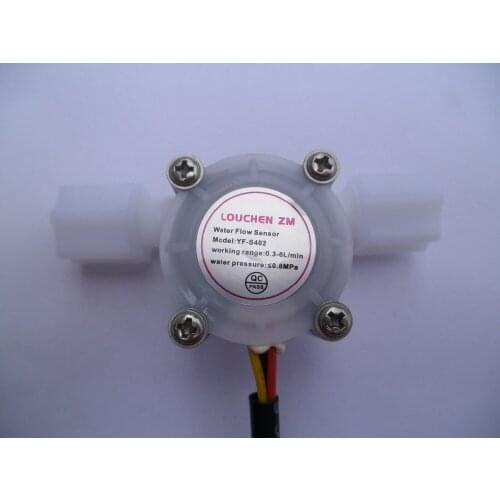 30 PCS free shipping G1/4" 0.3-3L/min Water Coffee Flow Hall Sensor Switch Meter Flowmeter Counter