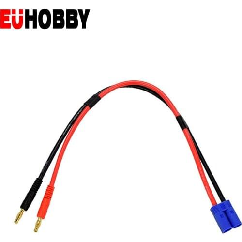 4mm Banana Bullet Plug to EC5 Male 12AWG 25CM charge cable wire for lipo NiMh NiCd