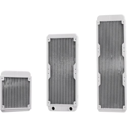 1PC White 120/240/360mm Aluminium Water Cooling Computer Radiator Water Cooler 18 Tube CPU Heat Sink Exchanger Drop Ship