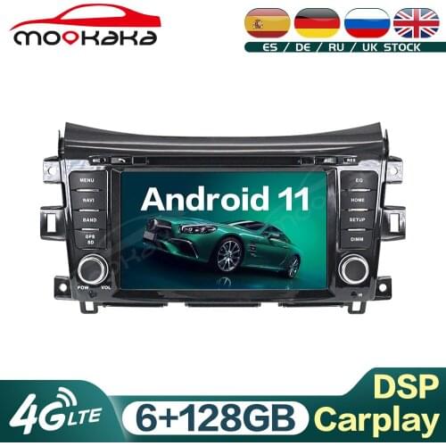 For Nissan NP300 2014 + Android 11 6G + 128GB Car Multimedia DVD Audio Player GPS Navigation Audio Stereo Head Unit Carplay DSP