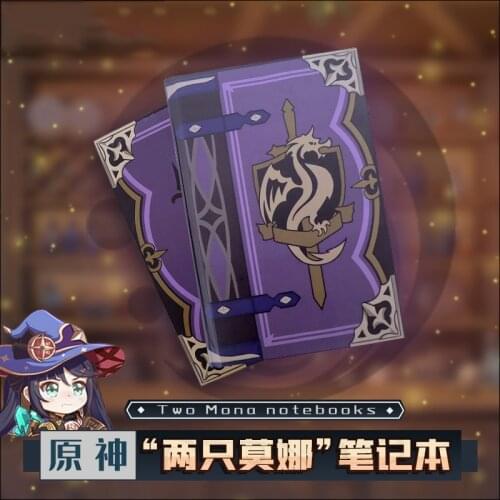 Anime Genshin Impact Mona Mondstadt Men Women Student Notebook Game Eye Protection Diary Notepad Memorandum Book Xmas Gifts