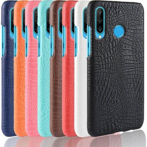 SUBIN new Case For Huawei P30 lite / Nova 4E luxury Crocodile Skin PU Leather Back Cover Protective PhoneCase for huawei Y7 2019