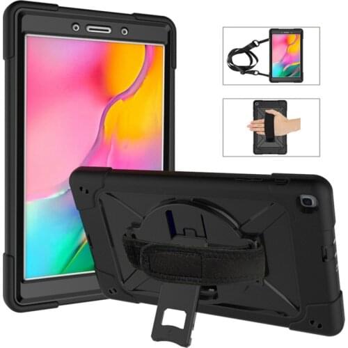 Kids Tablet Silicone Case for Samsung Galaxy Tab A TabA 8.0 2019 T295 T290 Shockproof Cover PC TPU Stand Shell +Film Pen