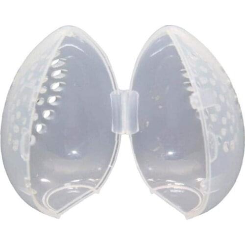 Breathable Plastic Makeup Sponge Case Travel Blender Holder Cute Capsule Shaped with Holes Storage Box