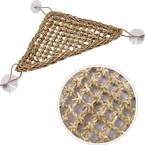 Seaweed Reptile Lizard Hammock Swing Hamster Reptile Pet Lounger Grass Mat Hanging Bed Mat Hamster Reptile Grass Mat Pet Bed