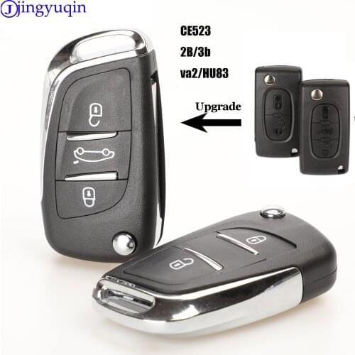 Jingyuqin 10p VA2/HU83 2/3B Ce0523 Modified Flip Car Key Shell For Citroen Coupe VTR C2 C4 C5 C6 C8 Berlingo Xsara Picasso