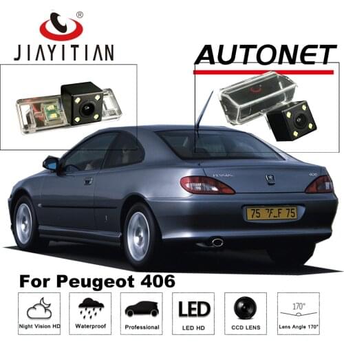 JIAYITIAN Rear View Camera For Peugeot 406 2001-2008 CCD/Backup Parking Camera/ 4LEDS/Night Vision/ License Plate camera