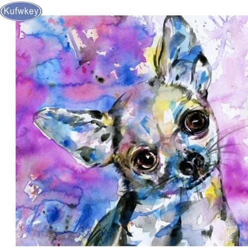 Full Drill Square 5D DIY Diamond Painting Chihuahua Dog pet Diamond Embroidery sale Cross Stitch Rhinestone wall decor stickers