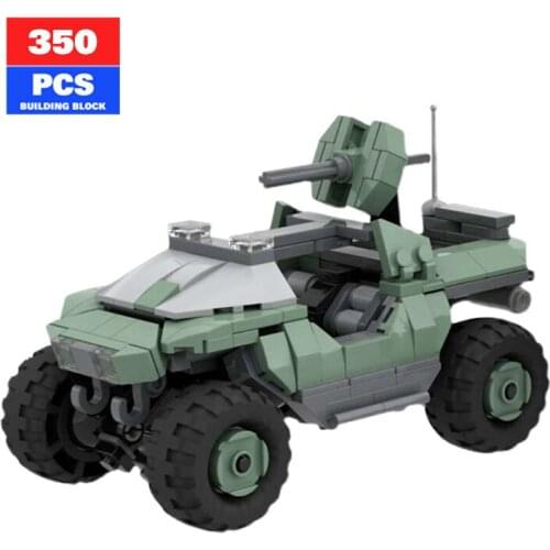 MOC Game Series Haloed Warthog Jubo Chariot Off-road Vehicles Building Block Assembly Model DIY Kids Toys Childrens Gift