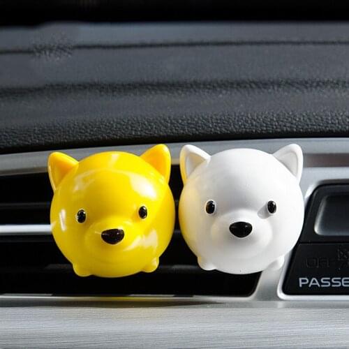 Korean style new Cartoon Lovely Samoa dog Car Air Freshener perfume car pendant ornament Car Accessorie
