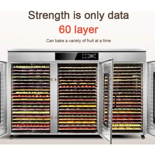 LT-021 60 layer commercial food Food Dehydrator Snacks Dehydration Dryer tea dissolved beans pet snacks meat food air dryer 220v