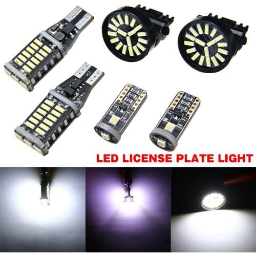 Mayitr 6pcs 6000K White Car Auto LED License Plate Light Reverse Backup Cargo Lamp Fit For GMC Sierra 1500 2500 Parts