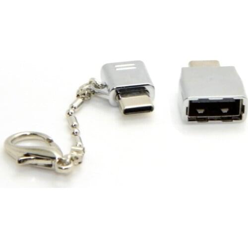 Metal Key chain Type-C Adapter Kits Micro USB To Type C & USB To Type-C OTG Converter Data Sync Charging Adapter For Samsung