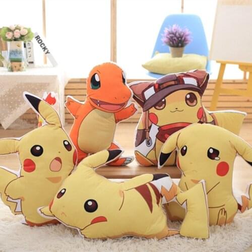 Pokémon Pikachu Pillow Stuffed Plush Toy Cushion Home Pillow Cushion Children And Girls Holiday Birthday Gifts