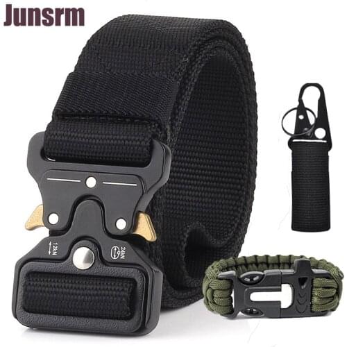 New High-quality nylon tactical belt, wear-resistant, outdoor adventure military belt, military equipment easy to unlock