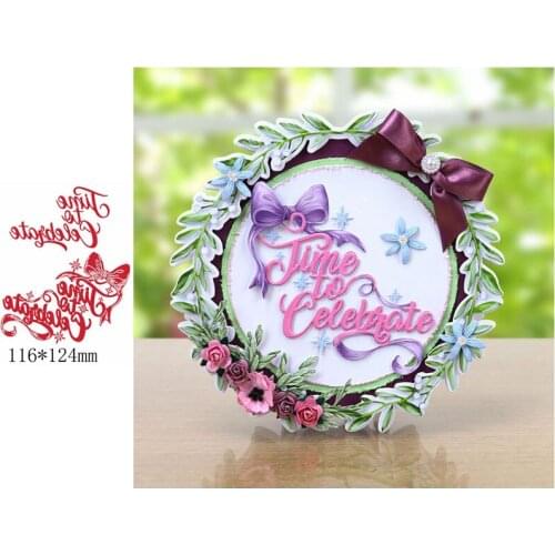 June to Celebrate greeting Phrase Metal Cutting Dies cut die for DIY Scrapbooking Crafts Decoration new 2019 Embossing Die Cuts