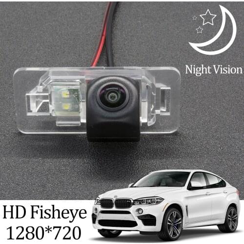 Owtosin HD 1280*720 Fisheye Rear View Camera For BMW X6 E71 F16 2008-2019 X6M 2009-2014 Car Vehicle Reverse Parking Accessories