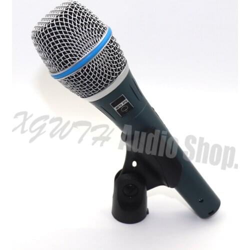 Professional Supercardioid Dynamic Wired Handheld Karaoke Microphone BETA87A Mic with Mic Stand Box Package