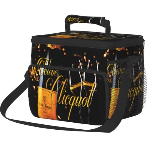 Veuve Clicquot Champagne Picnic Bag Large Capacity Luxury Lunch Bag Family Pack Refrigerated Shopping Bag Lunch Tote _lid07