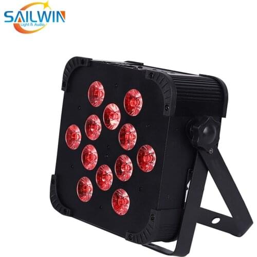 SAILWIN LIGHT 12*18W 6IN1 RGBAW+UV Wireless LED Flat Par Light 7/12CH Stage Lighting DJ Club Wedding Party