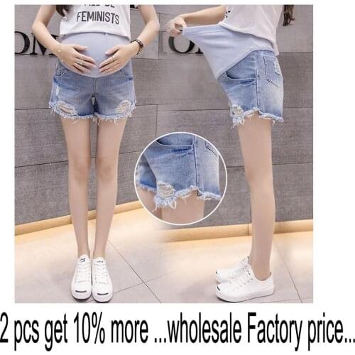 2020 Pregnant Womens Shorts Summer Wear Loose Waist Denim Shorts Summer Wear New Spring Loose Pants for Pregnant Clothes