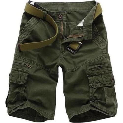 Mens Cargo Shorts Men Casual Cotton Multi-pocket Overalls bermuda masculina Mens Summer Military Sports Short Pants Shorts Man