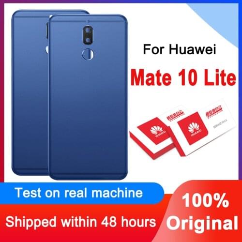 High Quality Back Housing Replacement For Huawei Mate 10 Lite Back Cover Battery Glass With Camera Lens For Nova 2i Rear Cover