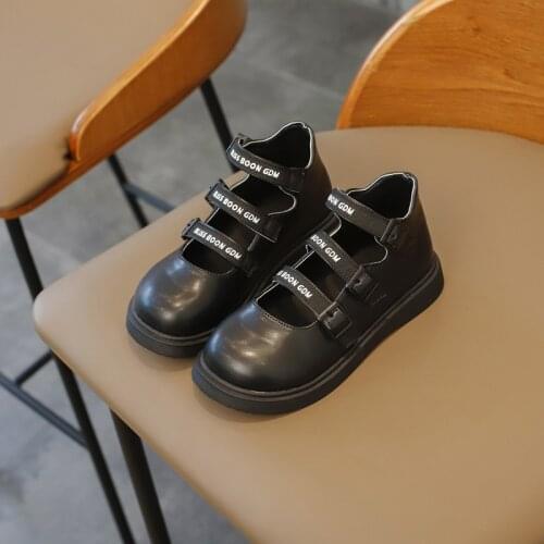Girls Princess Shoes Children Casual Shoes 2021 Autumn New British Style Fashion Single Shoes Black Fashion Flats Breathable Hot