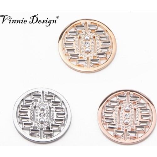 Vinnie Design Jewelry Aurora Crystal Coin with Pearl for 35mm Large Pendant Necklace Women 5pcs/lot